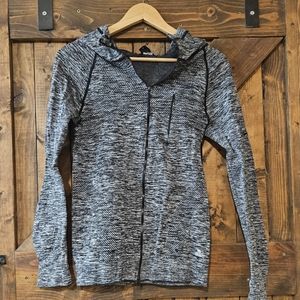 Womens Active Wear Zip-Up Pull Over Hoodie Jacket With Thumb Holes